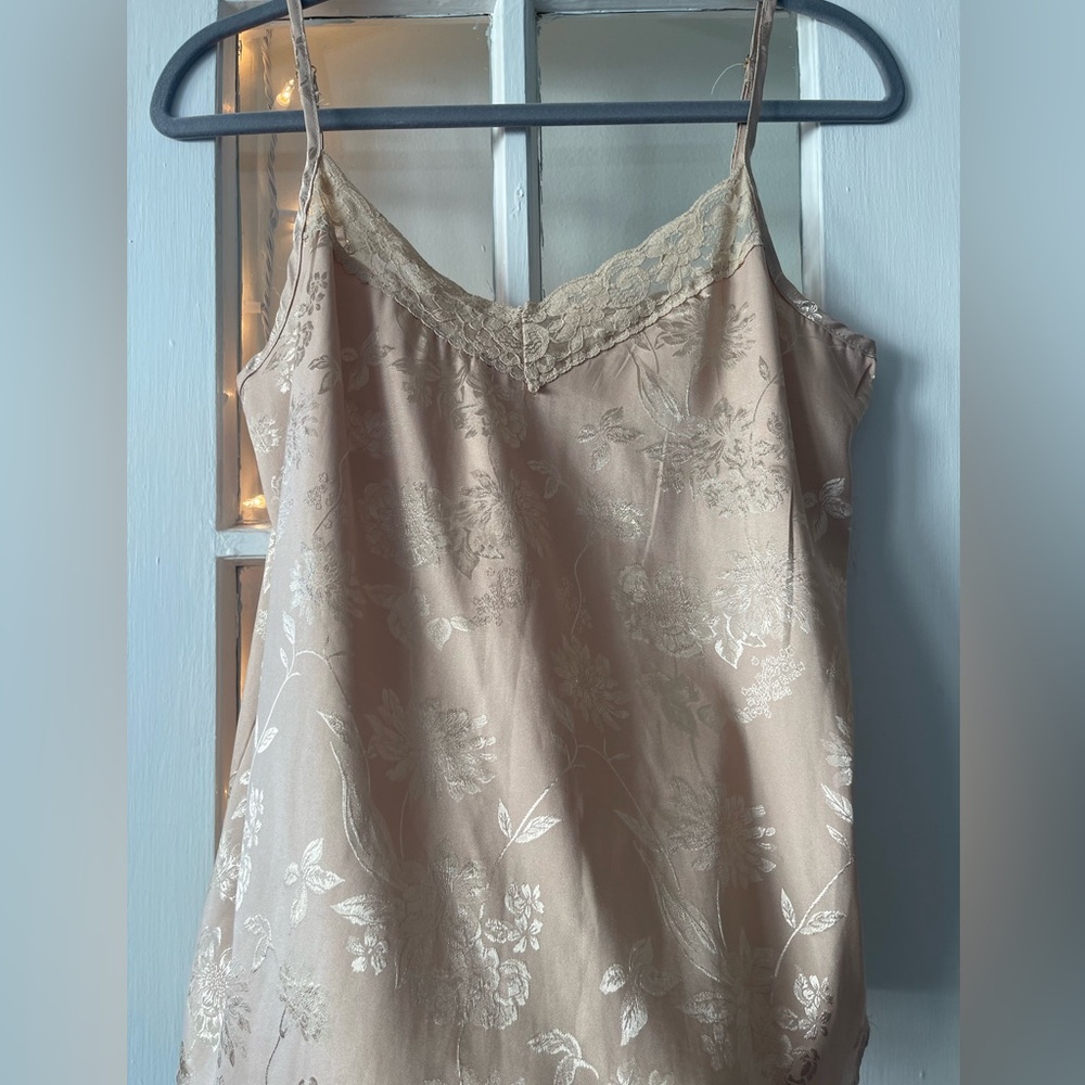 SHEIN Ballet Pink Floral Lace Camisole